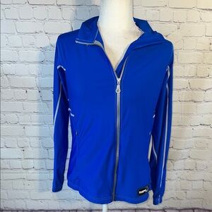 DuckSkin UV + H2O Armor Blue Women's zippered Jacket. Medium. Like new